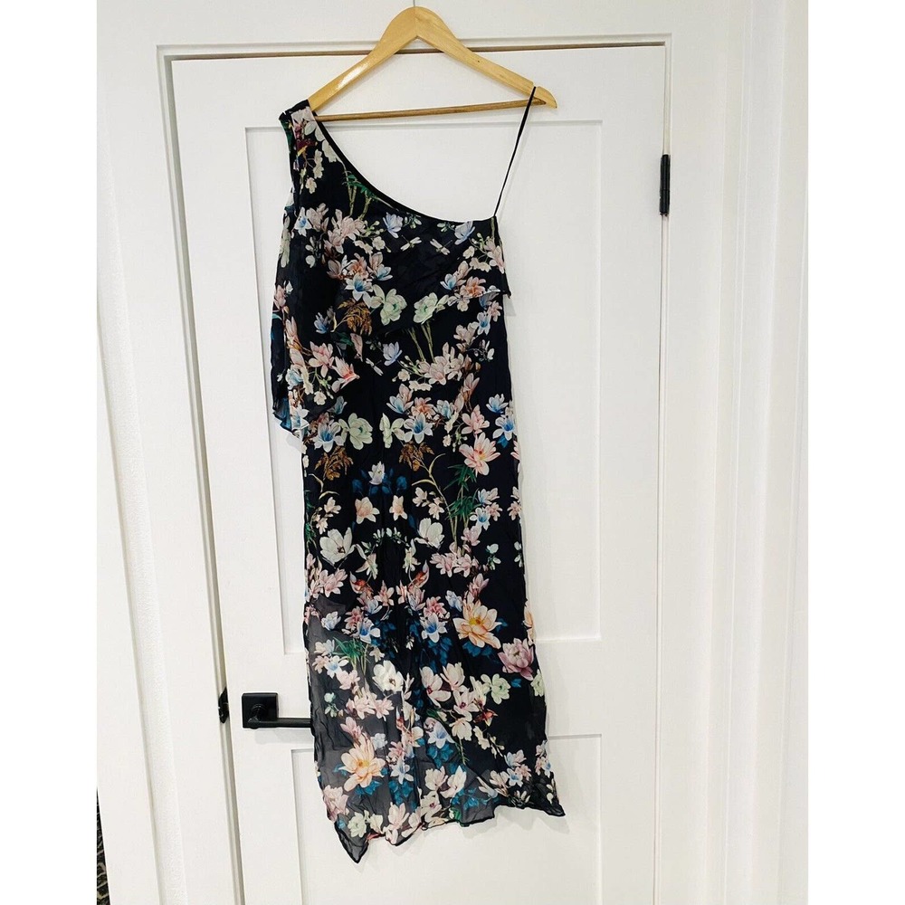 Slate & Willow Womens Hudson Floral Maxi Dress Black Green Pink Size 2 10854216 - Picture 1 of 8